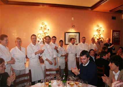 Gli Chefs con Aldo Morassutti (a destra), titolare di "DA TONI"